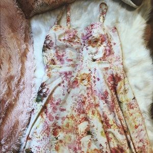 Floral vintage pin up knee length dress